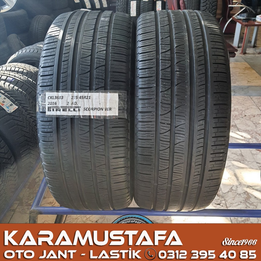 275 45 R 21 PIRELLI SCORPION VERDE  * 2016 * 2 ADET * CKL3683 **