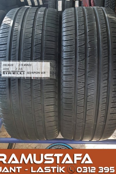 275 45 R 21 PIRELLI SCORPION VERDE  * 2016 * 2 ADET * CKL3683 **