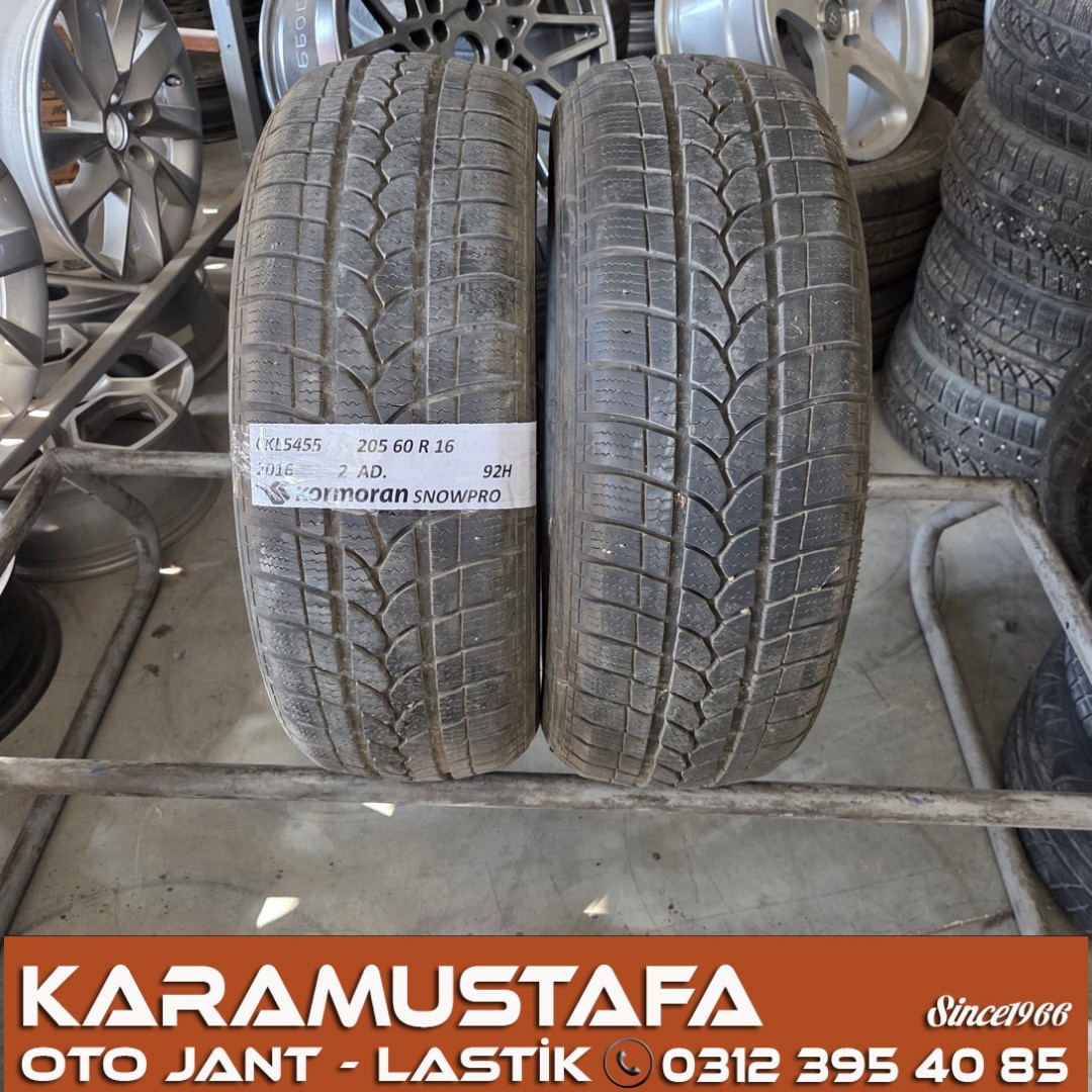 205 60 R 16 KORMORAN SNOWPRO 92H * 2016 * 2 ADET * CKL5455