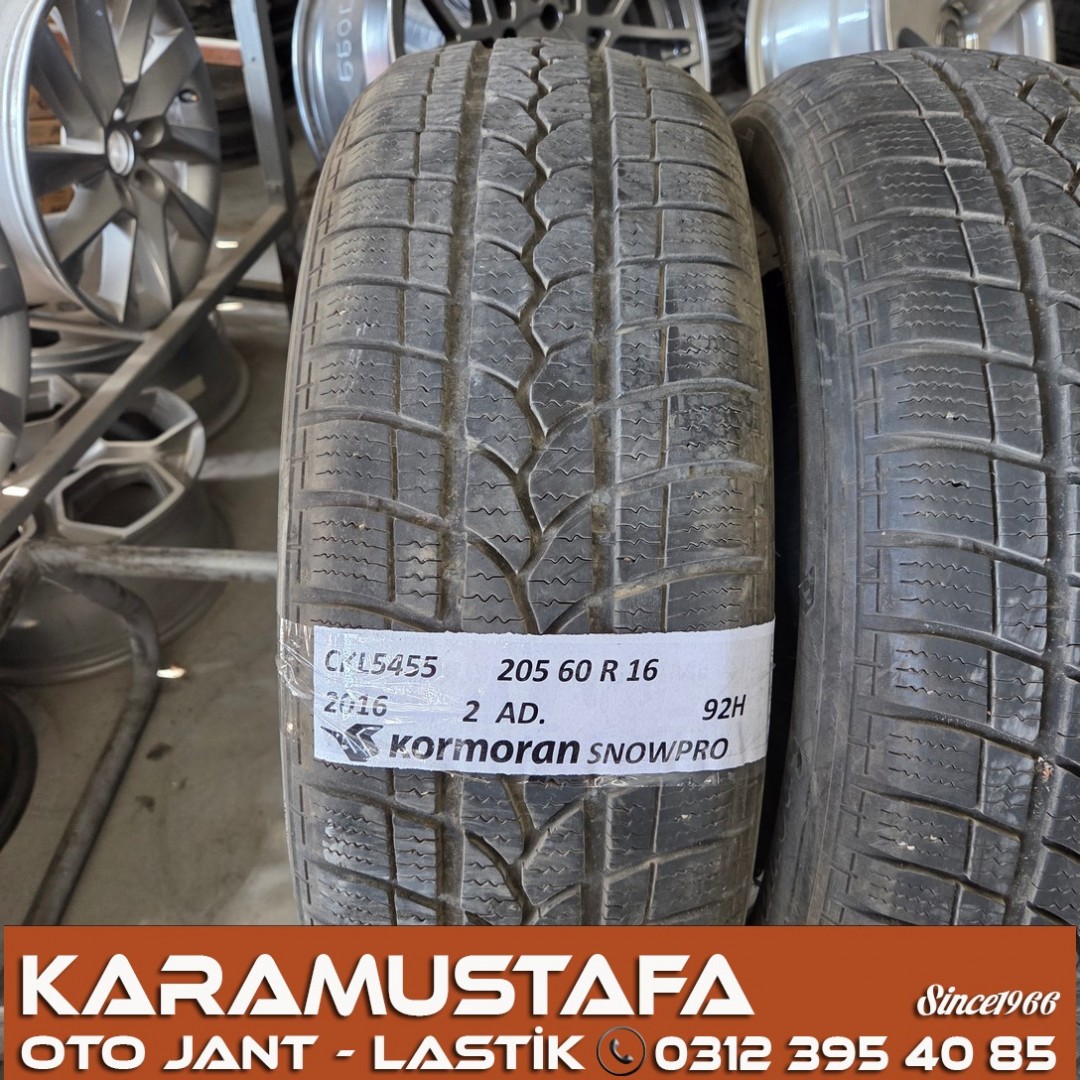 205 60 R 16 KORMORAN SNOWPRO 92H * 2016 * 2 ADET * CKL5455