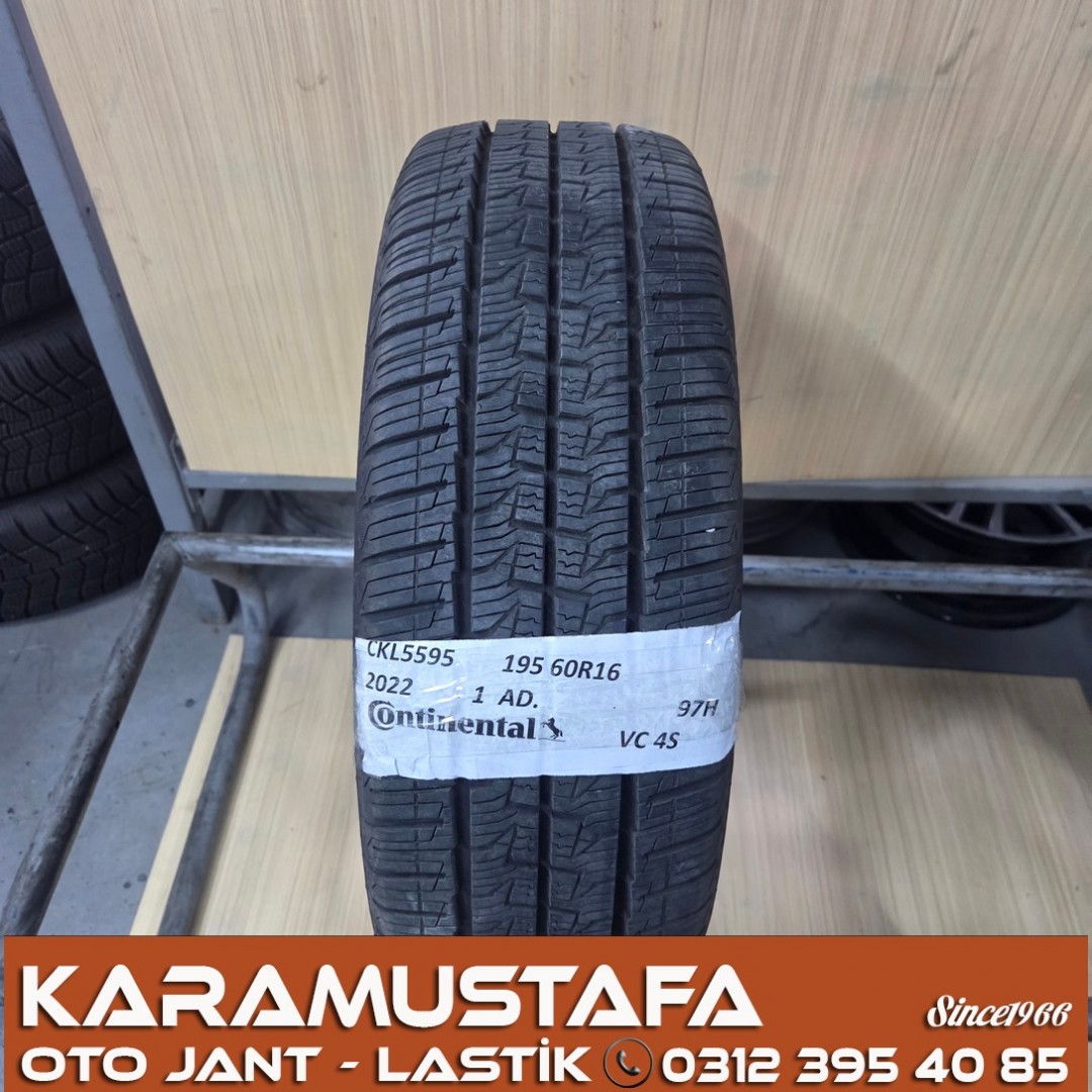 195 60 R 16 CONTINENTAL VC 4 SEASON 97H * 14/22 * 1 ADET * CKL5595 **