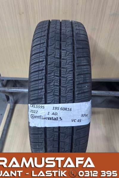 195 60 R 16 CONTINENTAL VC 4 SEASON 97H * 14/22 * 1 ADET * CKL5595 ** 