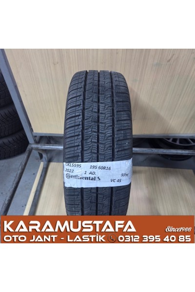 195 60 R 16 CONTINENTAL VC 4 SEASON 97H * 14/22 * 1 ADET * CKL5595 ** 