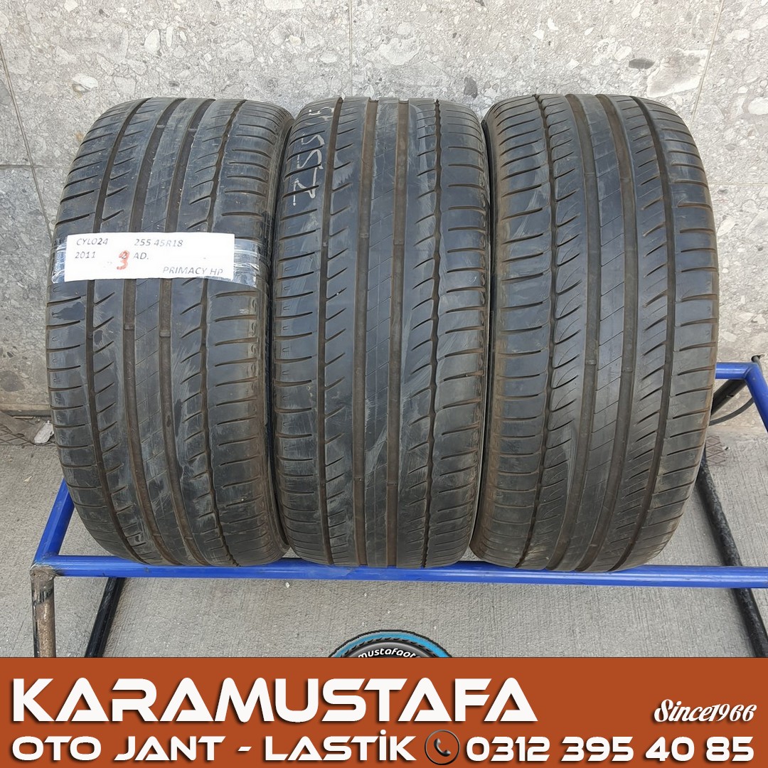 255 45 R 18 MICHELIN PRIMACY HP * 2011 * 2 ADET * CYL024 **
