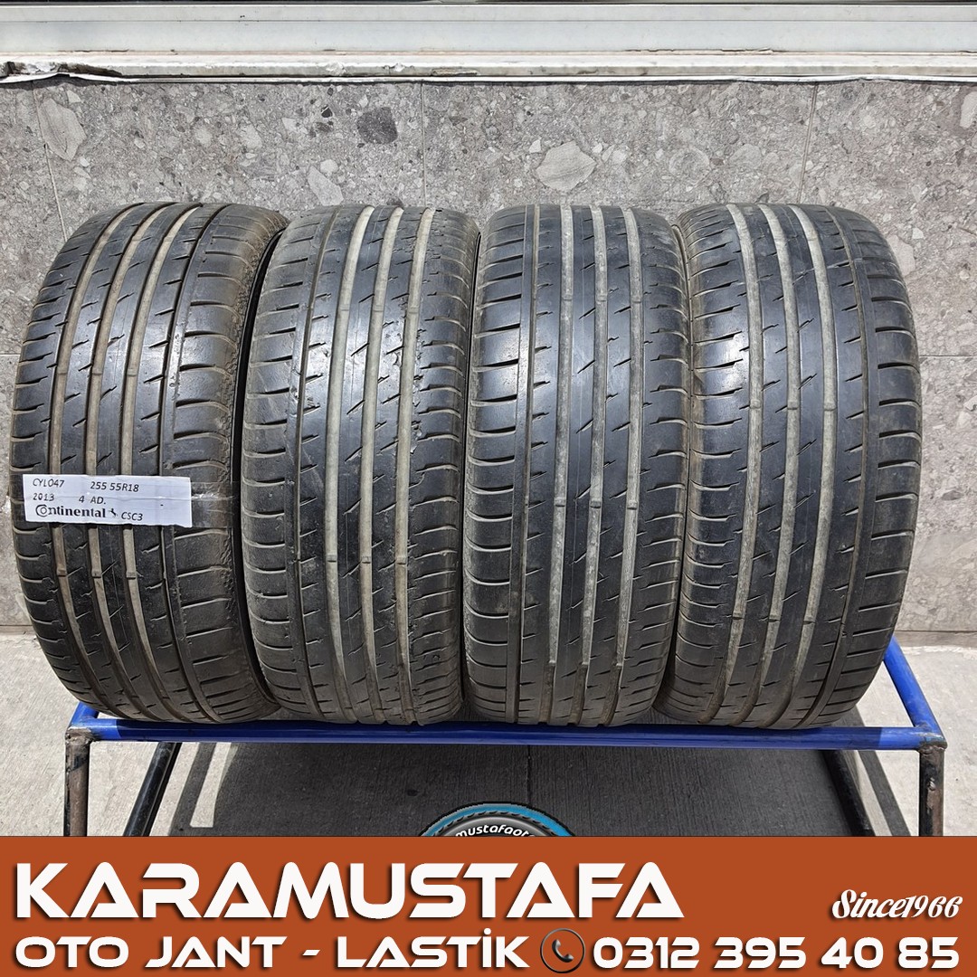 255 55 R 18 CONTINENTAL CSC3 * 2013 * 4 ADET * CYL047 **