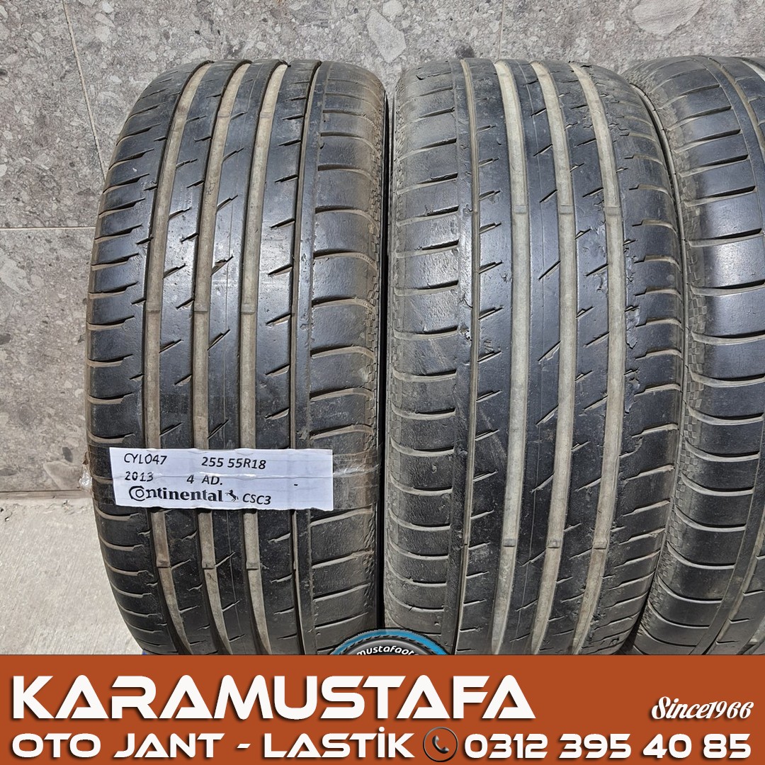 255 55 R 18 CONTINENTAL CSC3 * 2013 * 4 ADET * CYL047 **