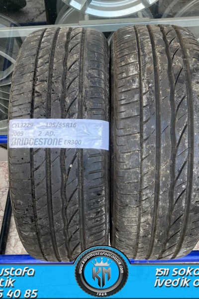 195 55 R 16 BRIDGESTONE ER300 88H * 2009 * 2 ADET * CYL3229 **