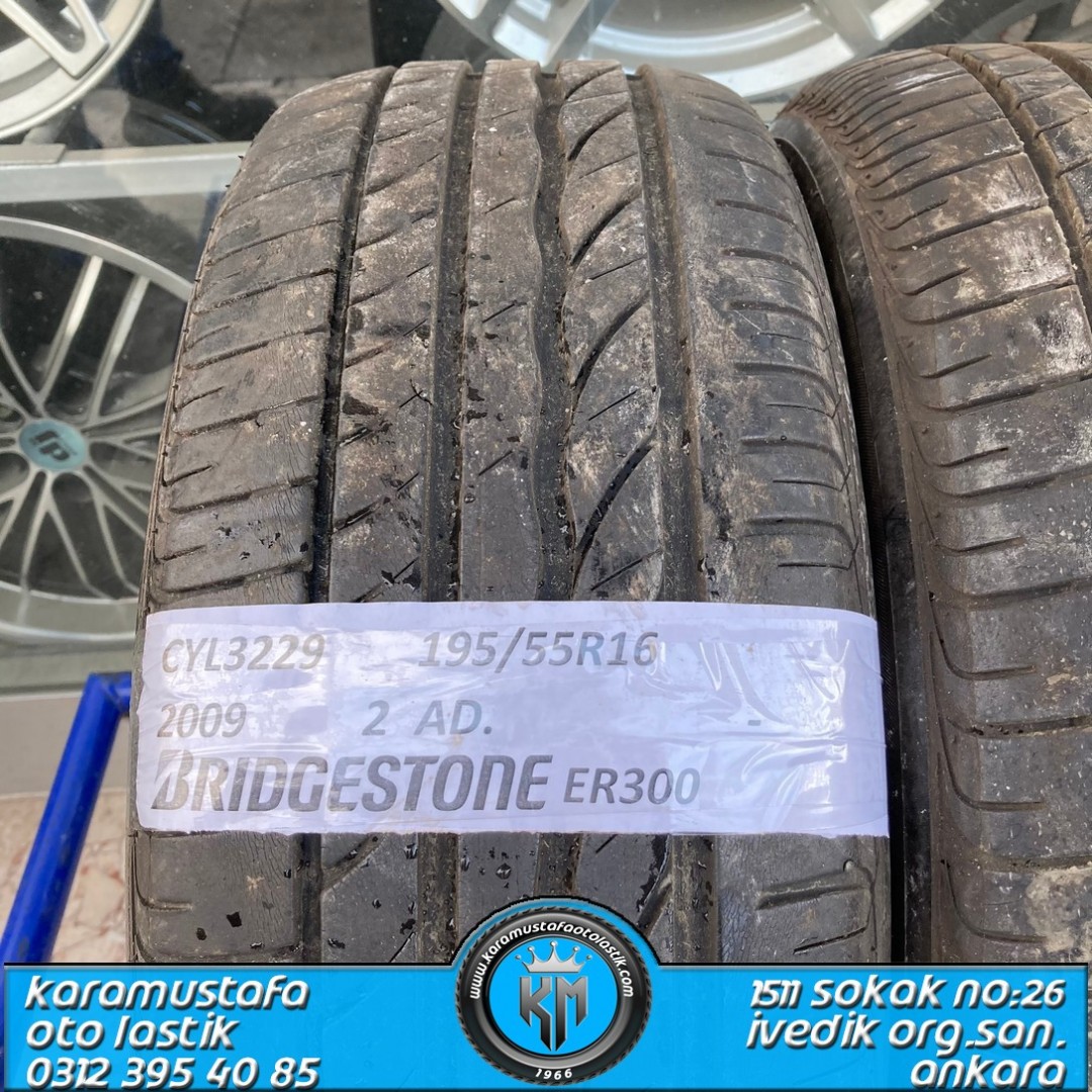 195 55 R 16 BRIDGESTONE ER300 88H * 2009 * 2 ADET * CYL3229 **