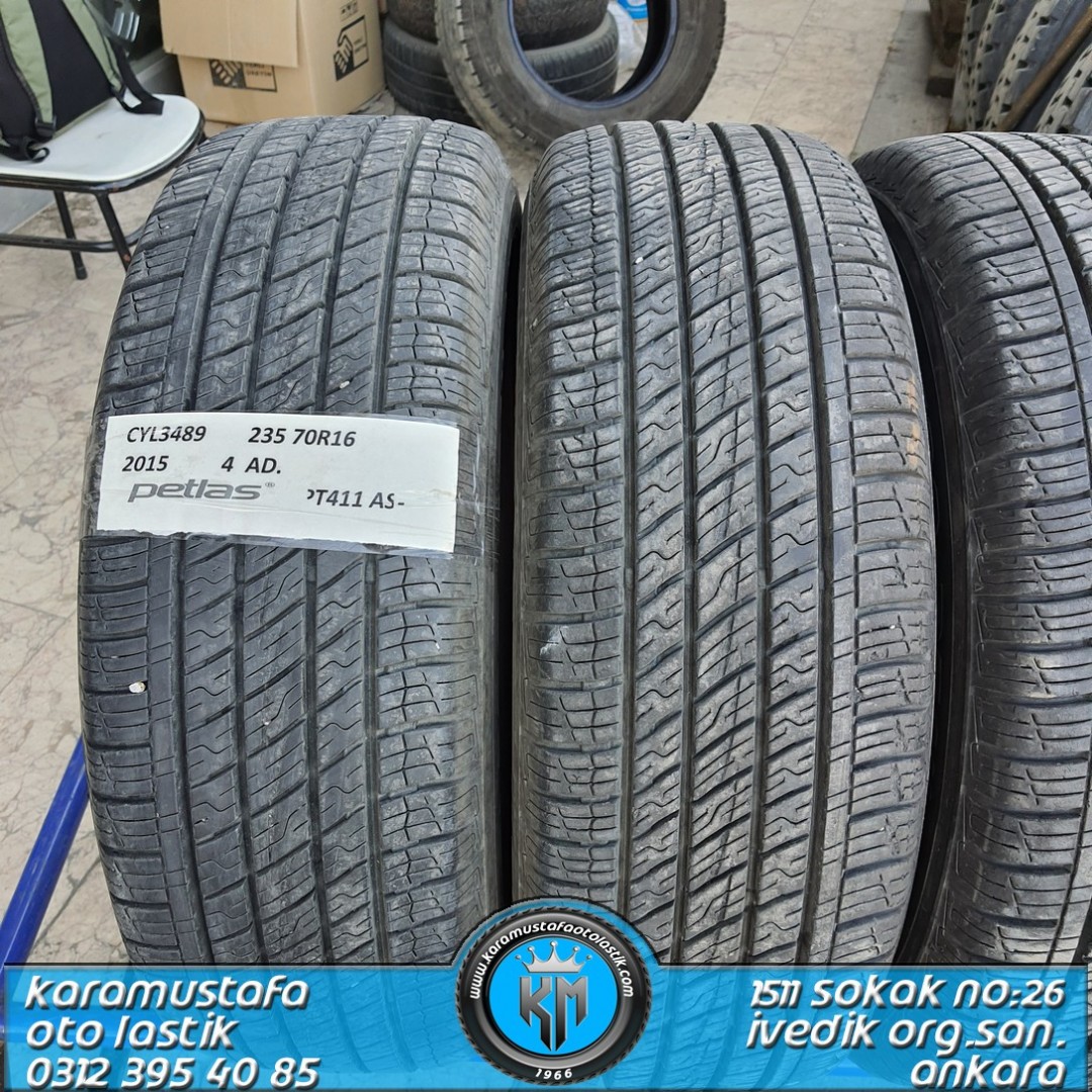 235 70 R 16 PETLAS PT411 * 2015 * 4 ADET * CYL3489 **