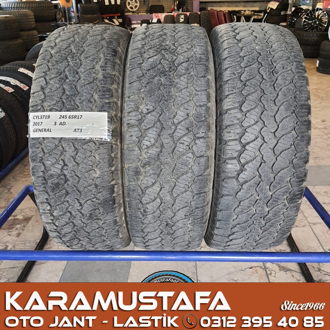 245 65 R 17 GENERAL GRABBER AT23 111H * 2017 * 3 ADET * CYL3719 **