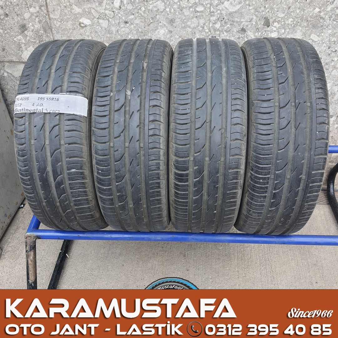 195 55 R 16 CONTINENTAL CPC2 87H * 2012 * 4 ADET * CYL4095