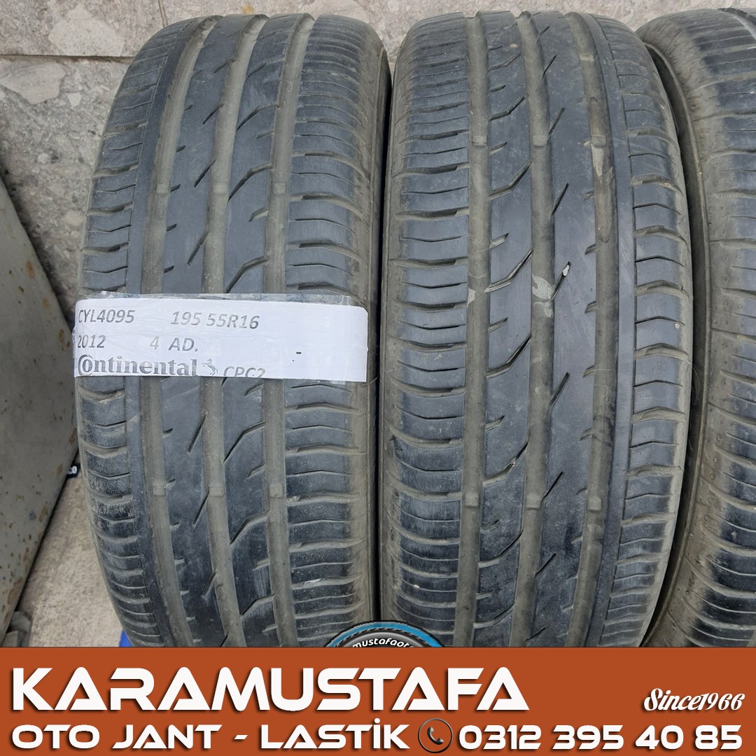 195 55 R 16 CONTINENTAL CPC2 87H * 2012 * 4 ADET * CYL4095