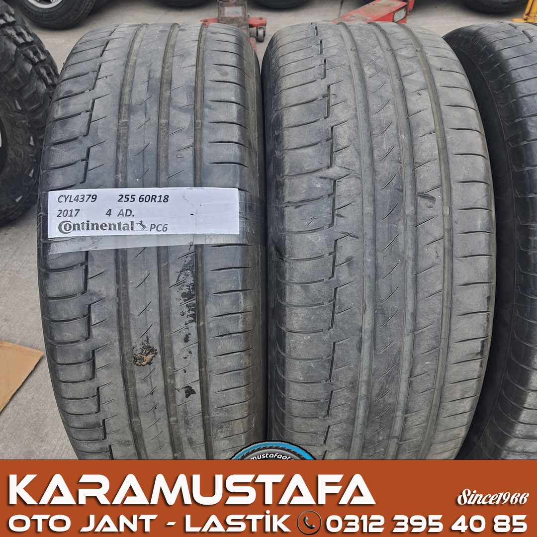 255 60 R 18 CONTINENTAL PC6 112V * 2017 * 4 ADET * CYL4379 **