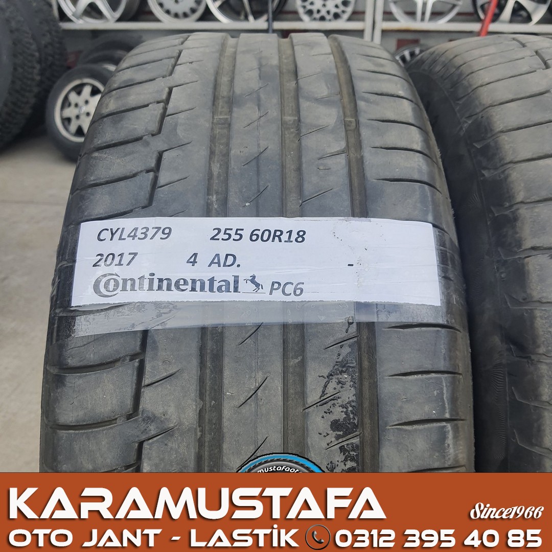 255 60 R 18 CONTINENTAL PC6 112V * 2017 * 4 ADET * CYL4379 **