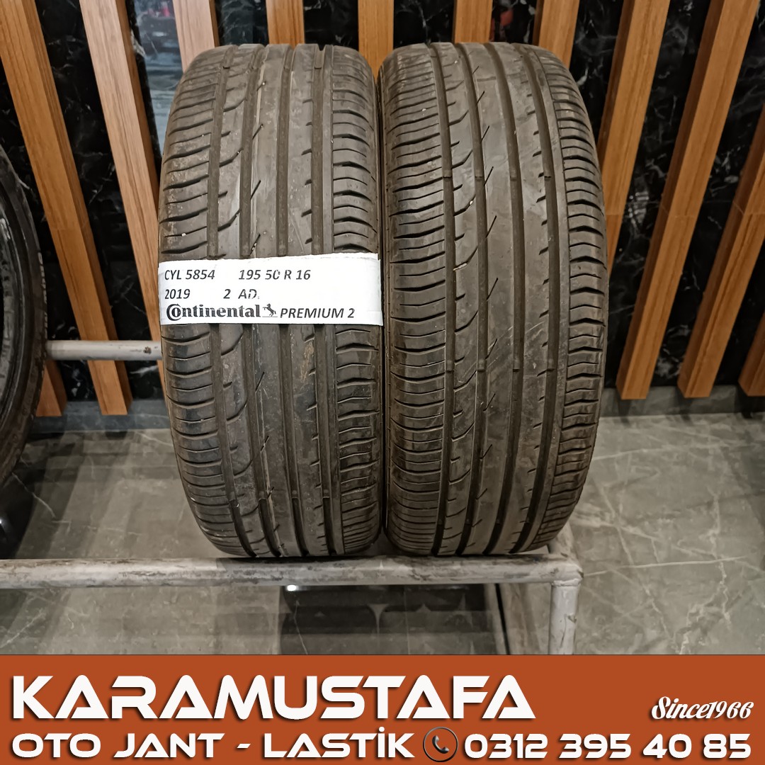 195 50 R 16 CONTINENTAL PC2 82H * 2019 * 2 ADET * CYL5854
