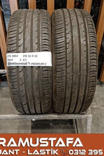 195 50 R 16 CONTINENTAL PC2 82H * 2019 * 2 ADET * CYL5854