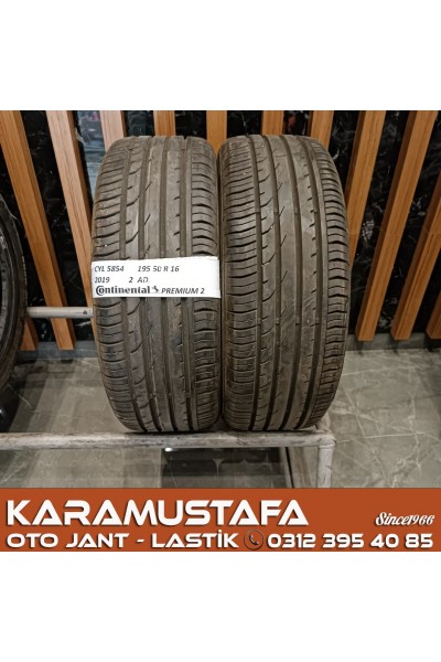 195 50 R 16 CONTINENTAL PC2 82H * 2019 * 2 ADET * CYL5854