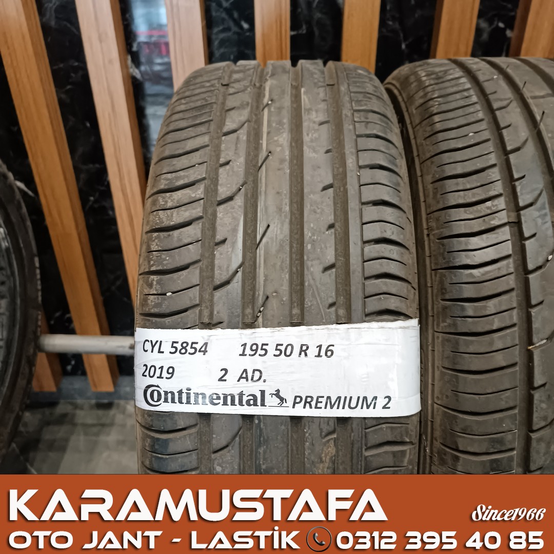 195 50 R 16 CONTINENTAL PC2 82H * 2019 * 2 ADET * CYL5854