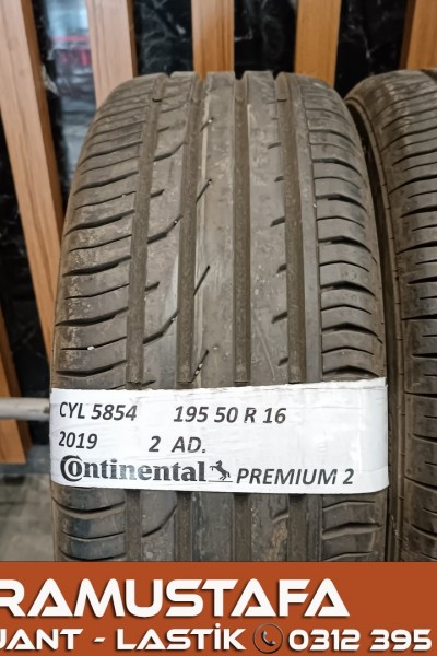 195 50 R 16 CONTINENTAL PC2 82H * 2019 * 2 ADET * CYL5854