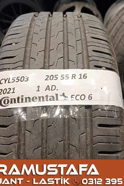 205 55 R 16 CONTINENTAL ECO6 91V * 2021* 1 ADET * CYL5503 **