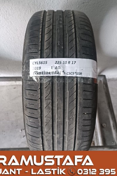 225 50 R 17 CONTINENTAL CSC5 SSR 94W RFT * 2019 * 1 ADET * CYL5615 **