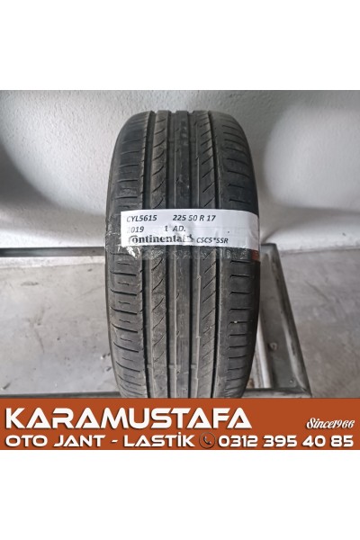 225 50 R 17 CONTINENTAL CSC5 SSR 94W RFT * 2019 * 1 ADET * CYL5615 **