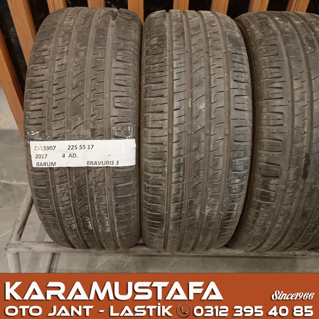 225 55 R 17 BARUM BRAVIS3 101Y * 2017 * 4 ADET * CYL5907 **