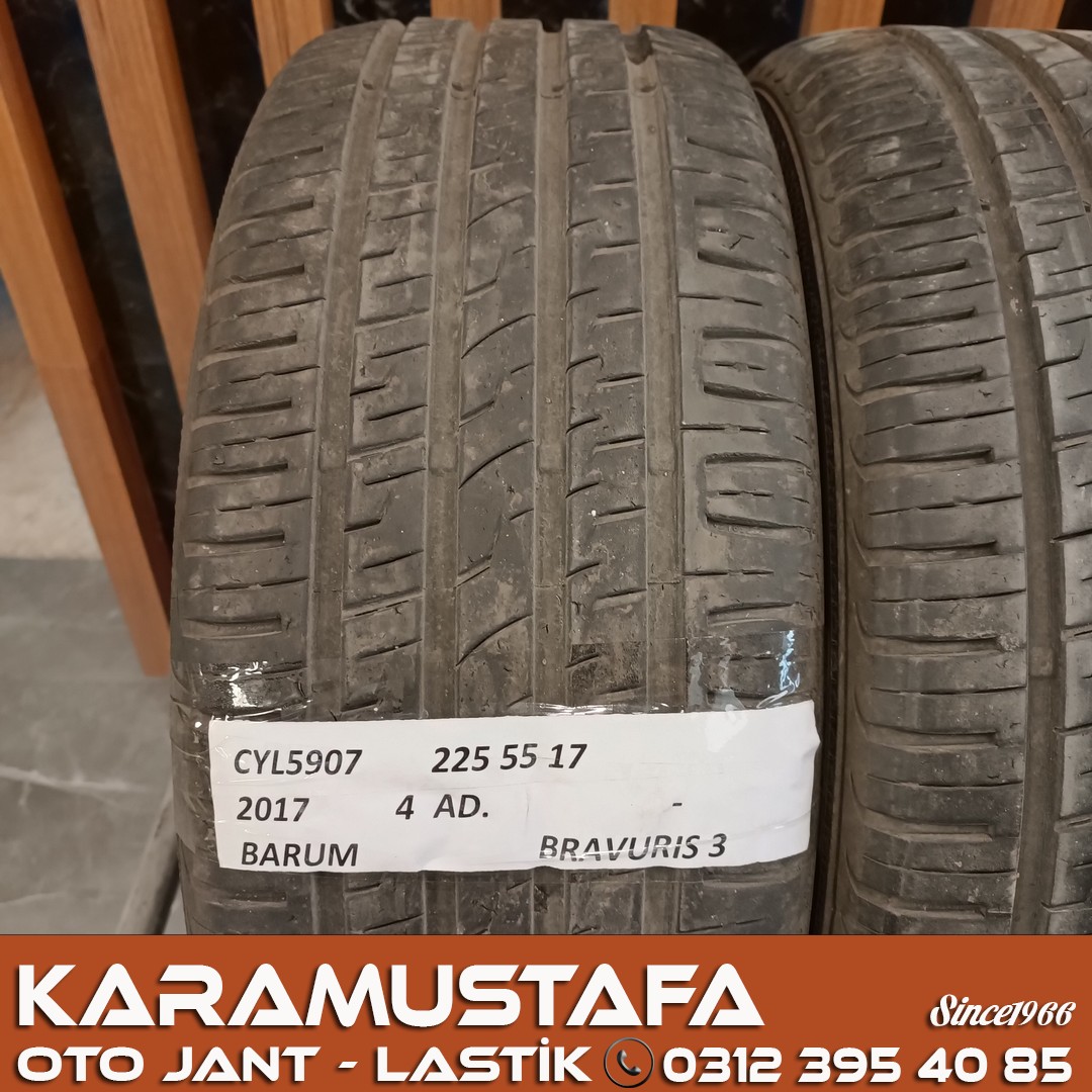 225 55 R 17 BARUM BRAVIS3 101Y * 2017 * 4 ADET * CYL5907 **
