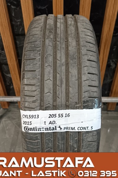 205 55 R 16 CONTINENTAL PC5 91V * 2015* 1 ADET * CYL5913 **