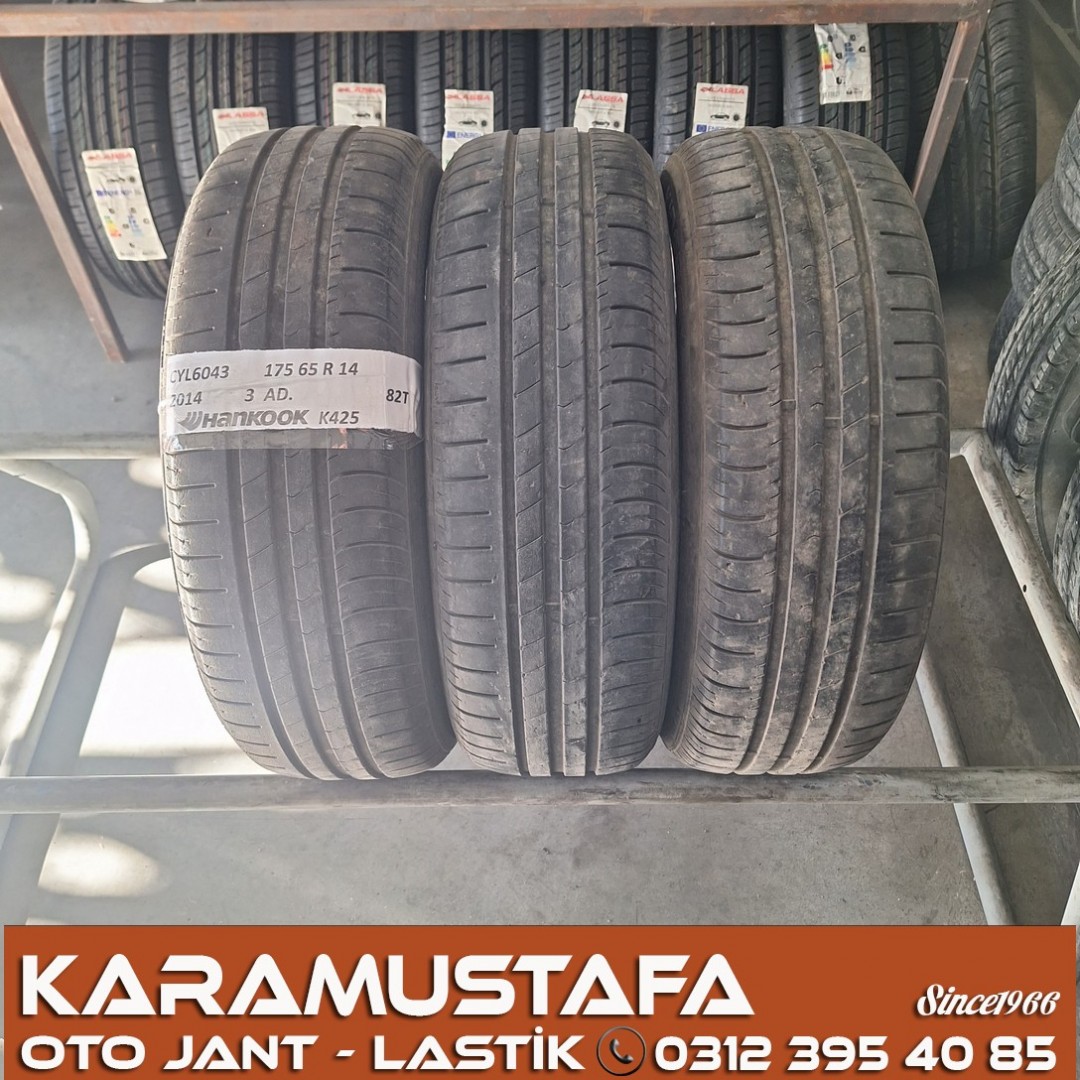 175 65 R 14 HANKOOK K425 82T * 2014 * 3 ADET * CYL6043