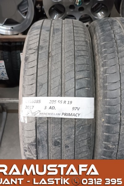 205 55 R 19 MICHELIN PRIMACY 97V * 2017 * 3 ADET * CYL6085 **