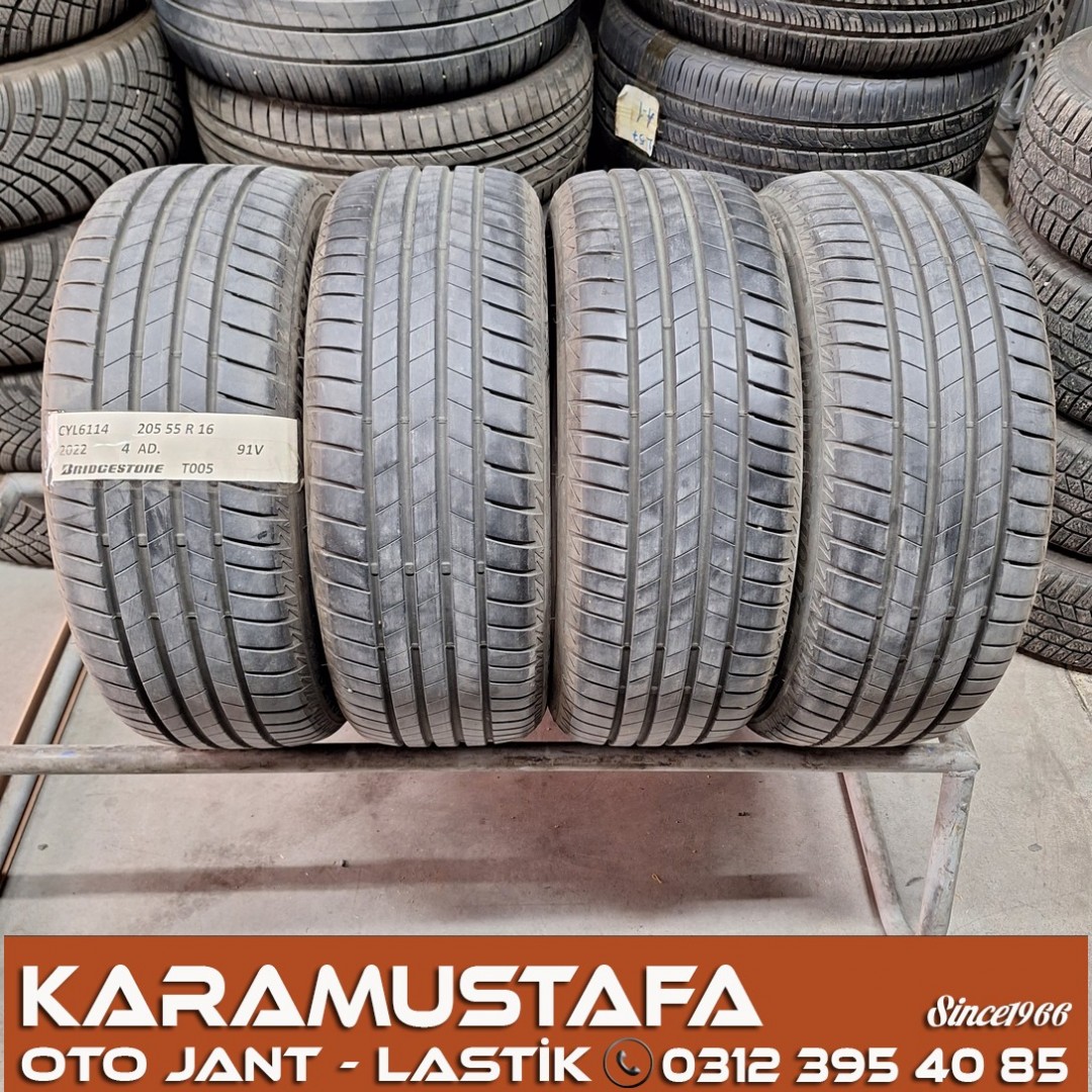 205 55 R 16 BRIDGESTONE T005 91V * 2022 * 4 ADET * CYL6114