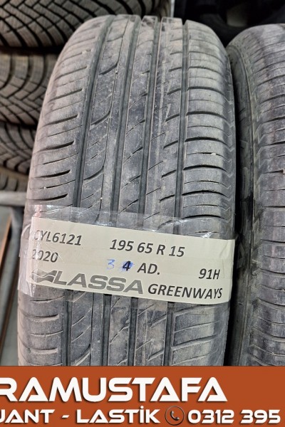 195 65 R 15 LASSA GREENWAYS 91H * 2020 * 3 ADET * CYL6121