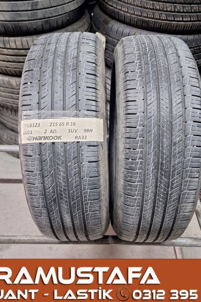 215 65 R 16 HANKOOK RA33 89H * 2021 * 2 ADET * CYL6123