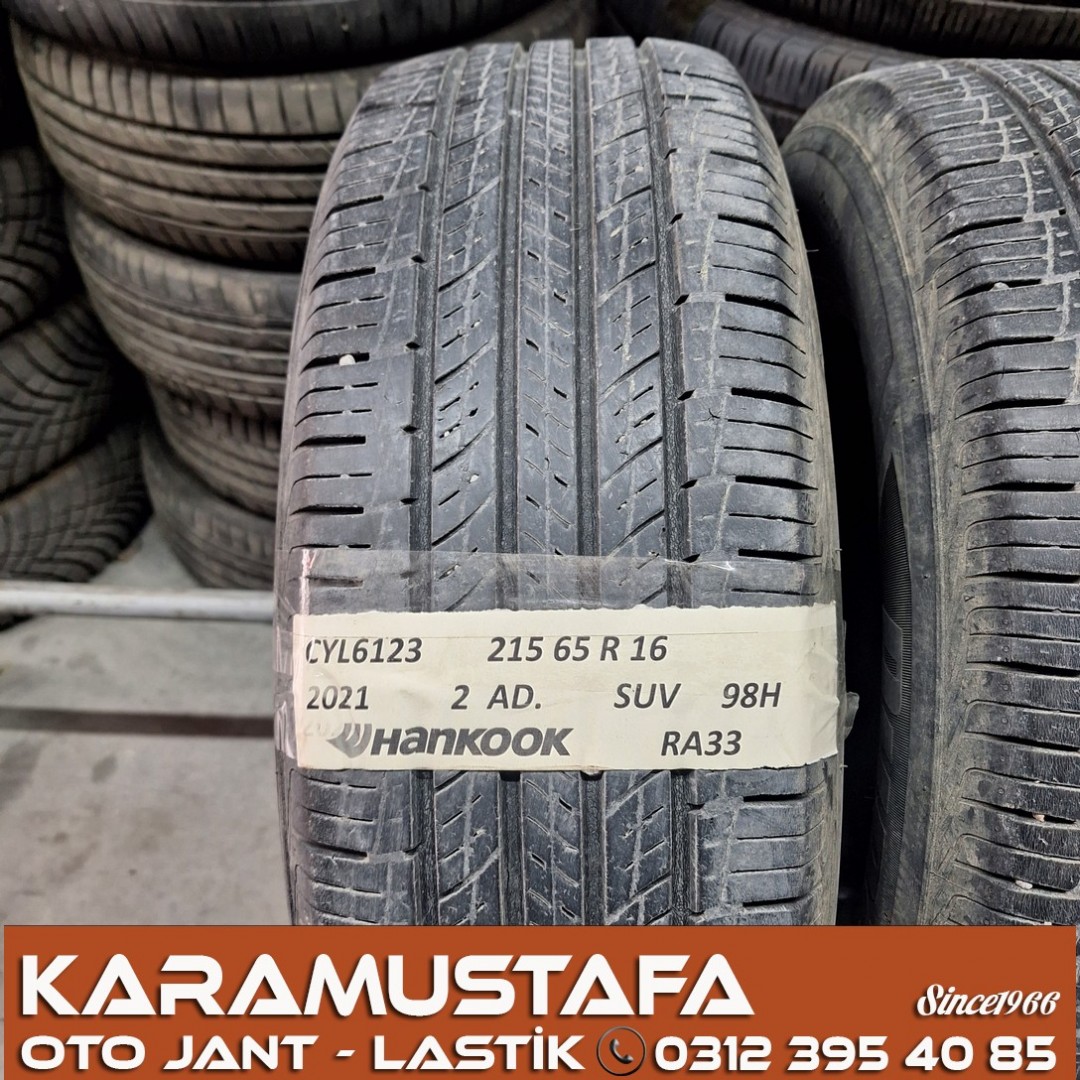 215 65 R 16 HANKOOK RA33 89H * 2021 * 2 ADET * CYL6123