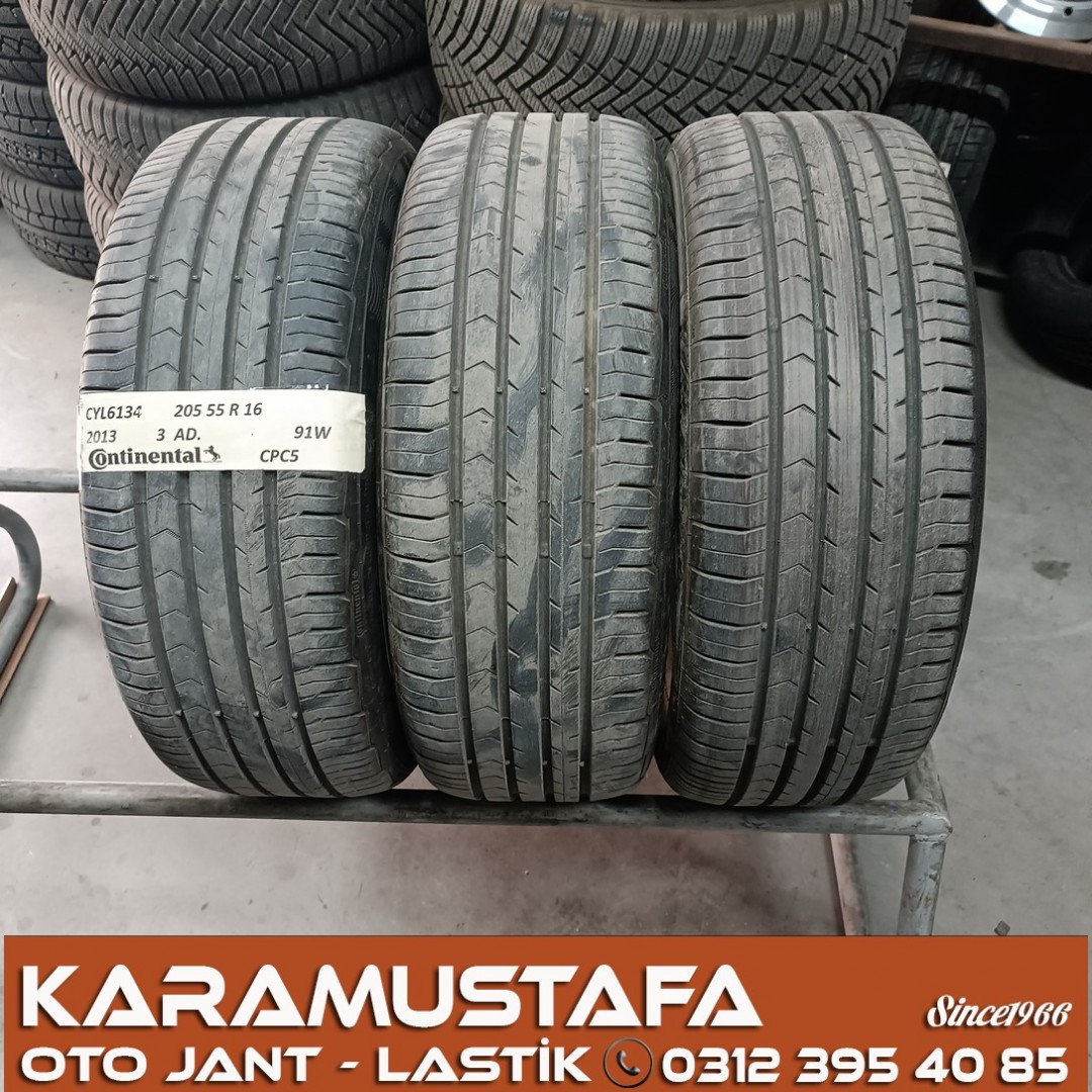 205 55 R 16 CONTINENTAL CPC5 91W * 2013 * 3 ADET * CYL6134