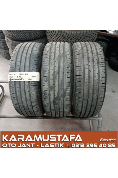 205 55 R 16 CONTINENTAL CPC5 91W * 2013 * 3 ADET * CYL6134
