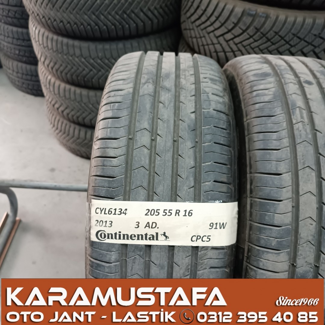 205 55 R 16 CONTINENTAL CPC5 91W * 2013 * 3 ADET * CYL6134