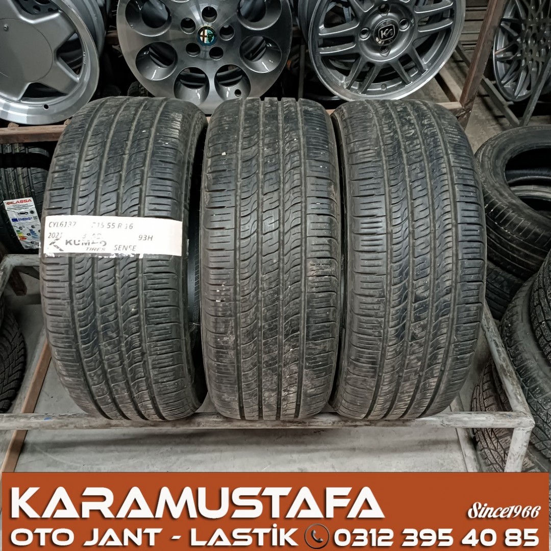 215 55 R 16 KUMHO SENSE 93H * 2021 * 3 ADET * CYL6137
