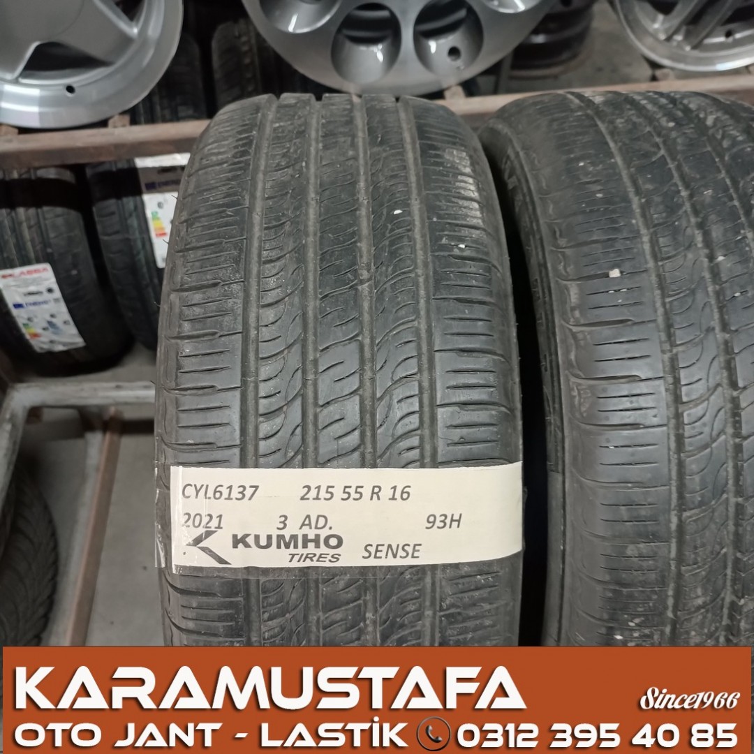 215 55 R 16 KUMHO SENSE 93H * 2021 * 3 ADET * CYL6137