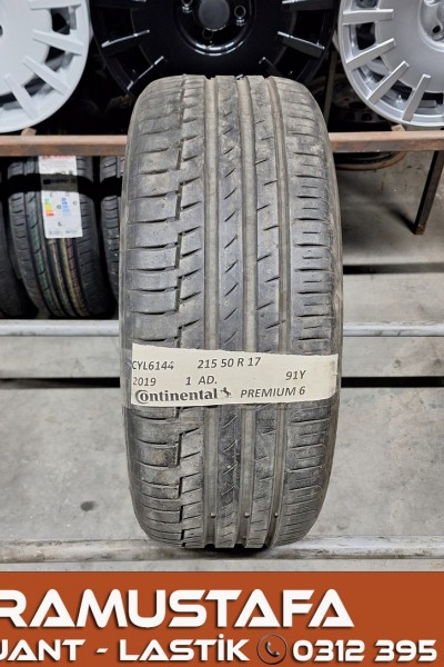 215 50 R 17 CONTINENTAL CPC6 91Y * 2019 * 1 ADET * CYL6144