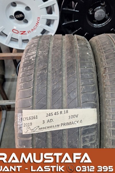 245 45 R 18 MICHELIN PRIMACY4 100V * 2019 * 3 ADET * CYL6161