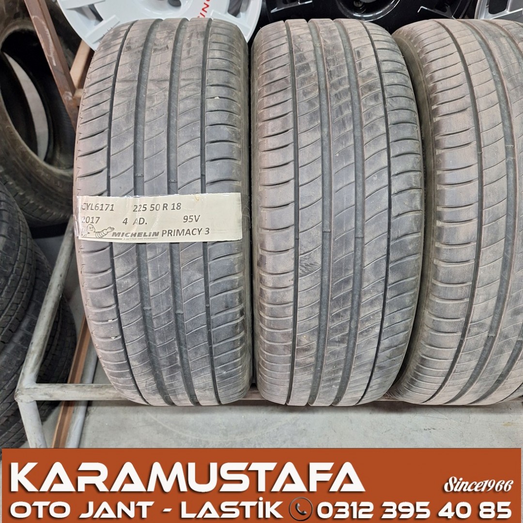 225 50 R 18 MICHELIN PRIMACY3 95V * 2017 * 4 ADET * CYL6171