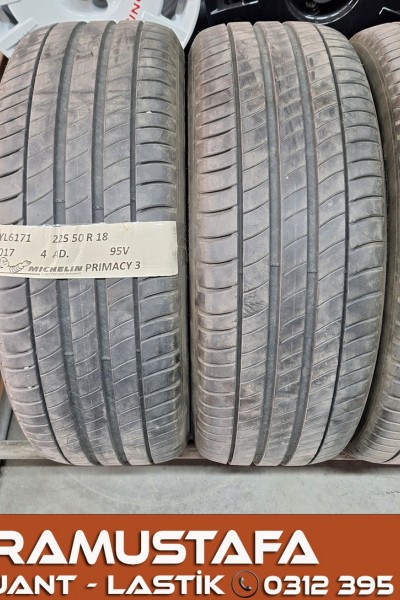 225 50 R 18 MICHELIN PRIMACY3 95V * 2017 * 4 ADET * CYL6171