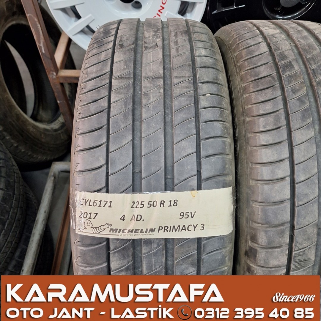 225 50 R 18 MICHELIN PRIMACY3 95V * 2017 * 4 ADET * CYL6171