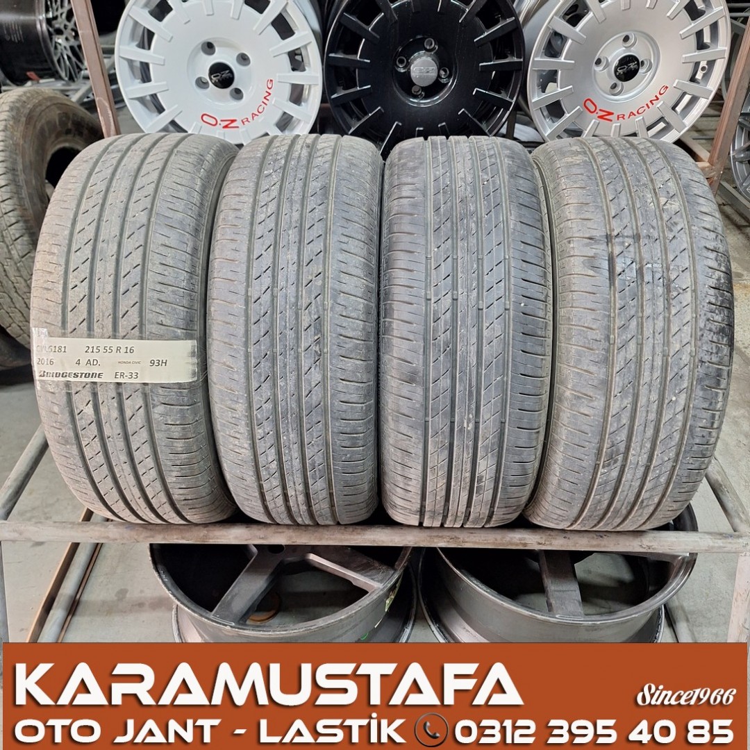 215 55 R 16 BRIDGESTONE ER33 93H * 2016 * 4 ADET * CYL6181