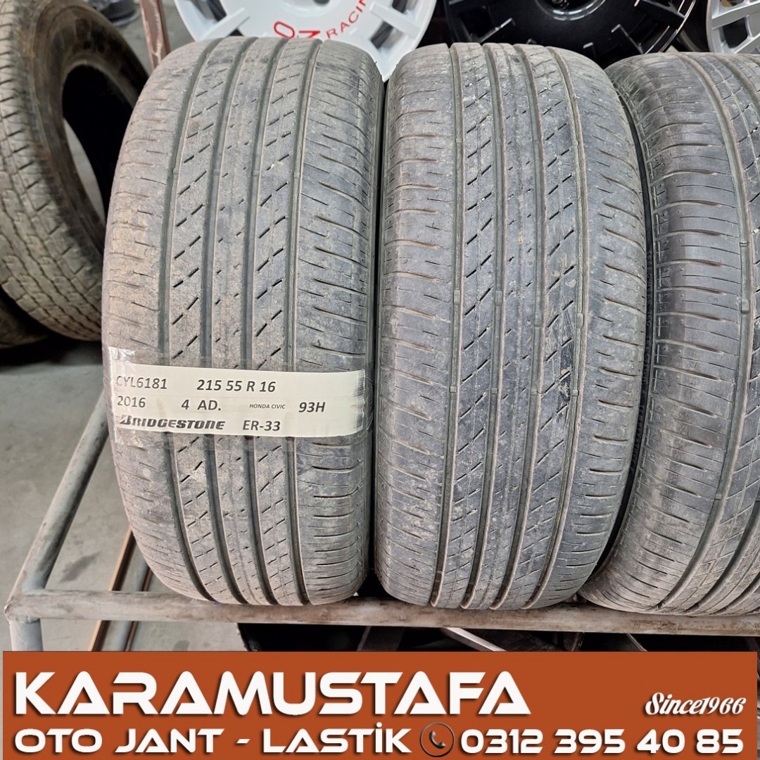 215 55 R 16 BRIDGESTONE ER33 93H * 2016 * 4 ADET * CYL6181