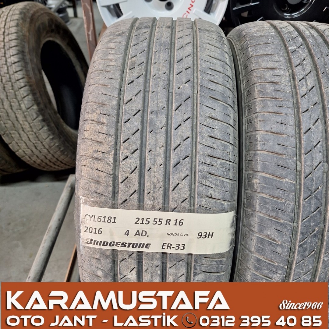 215 55 R 16 BRIDGESTONE ER33 93H * 2016 * 4 ADET * CYL6181