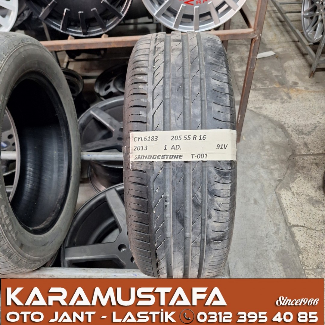205 55 R 16 BRIDGESTONE T001 91V * 2013 * 1 ADET * CYL6183