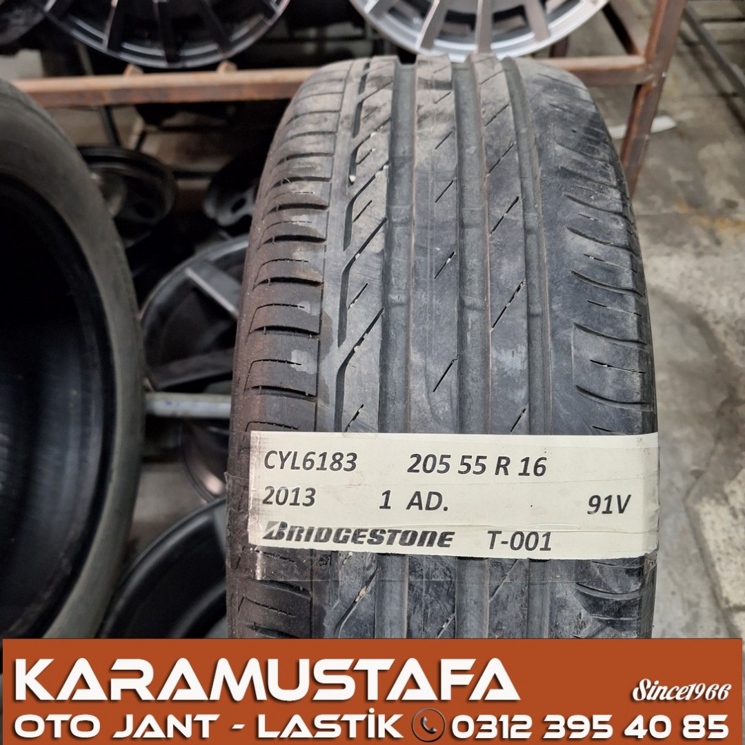 205 55 R 16 BRIDGESTONE T001 91V * 2013 * 1 ADET * CYL6183